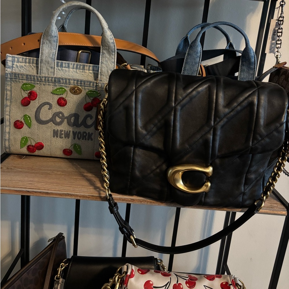 COACH Times Square Tabby Shoulder Bag 26 Quilted CW630 Black RARE 🖤